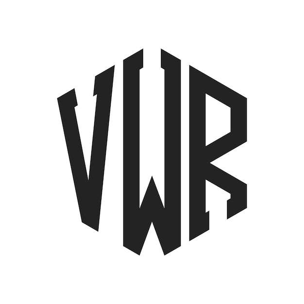 Diseño del logotipo VWR Letra inicial VWR Monograma Logotipo con forma de hexágono