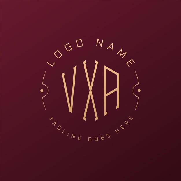 Diseño de logotipo VXA de lujo Letra elegante VXA Monograma Logotipo minimalista Poligono VXA Template de diseño de logotipo