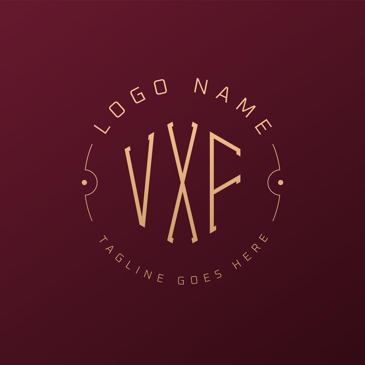 Vector diseño de logotipo vxf de lujo letra elegante vxf monograma logotipo minimalista polígono vxf template de diseño de logotipo