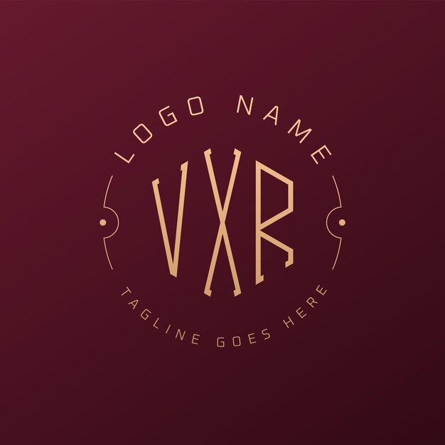 Diseño de logotipo de VXR de lujo Letra elegante VXR Monograma Logotipo minimalista Poligono VXR Modelo de diseño de logotipo