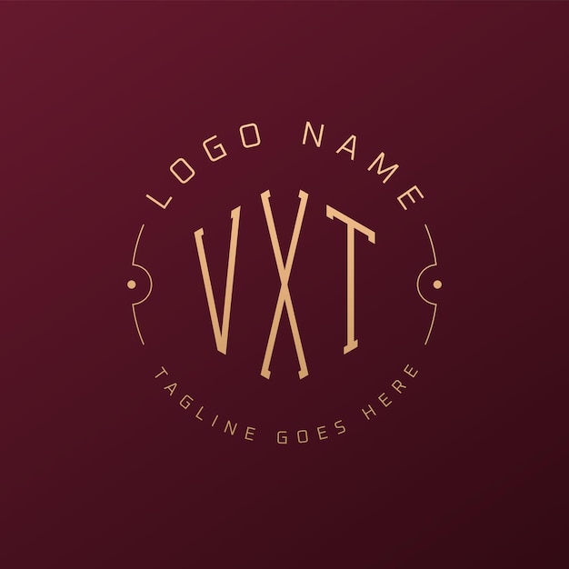Diseño de logotipo VXT de lujo Letra elegante VXT Monograma Logotipo minimalista Poligono VXT Template de diseño de logotipo