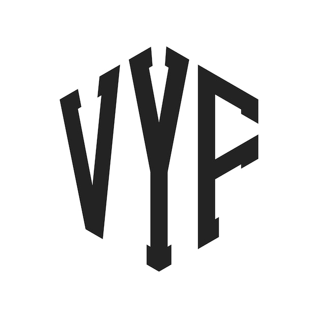 Diseño del logotipo de VYF Letra inicial VYF Monograma Logotipo con forma de hexágono