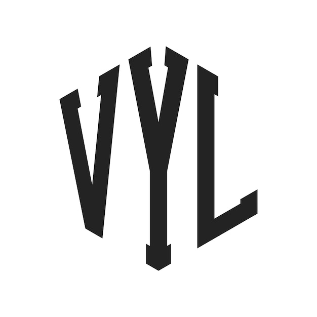 Diseño del logotipo VYL Letra inicial VYL Monograma Logotipo con forma de hexágono