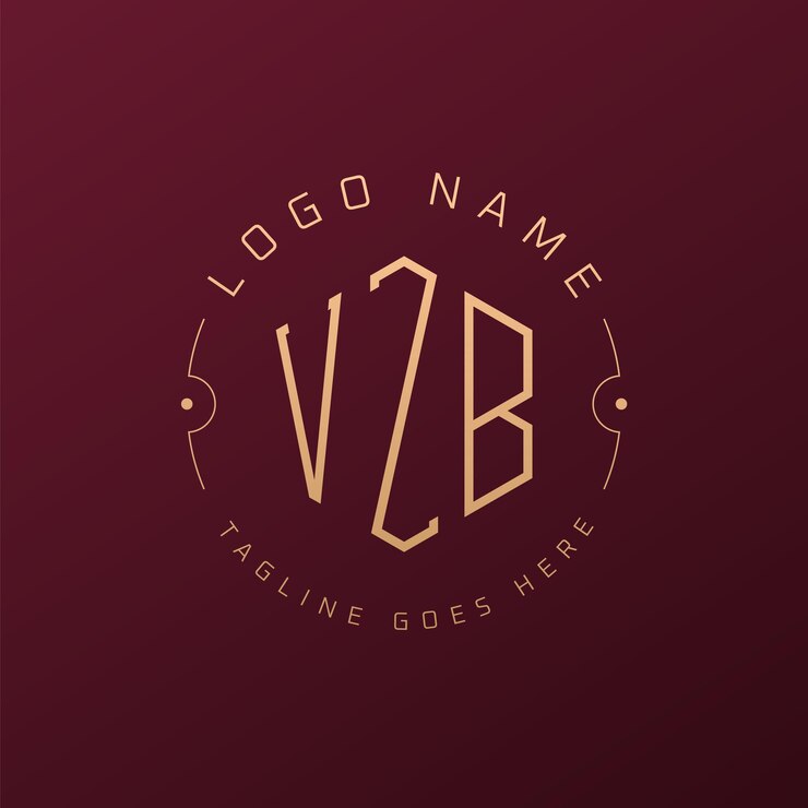 Vector diseño de logotipo vzb de lujo letra elegante vzb monograma logotipo minimalista poligono vzb template de diseño de logotipo
