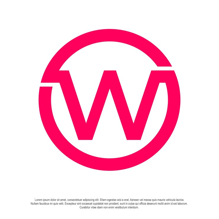 Vector diseño de logotipo w