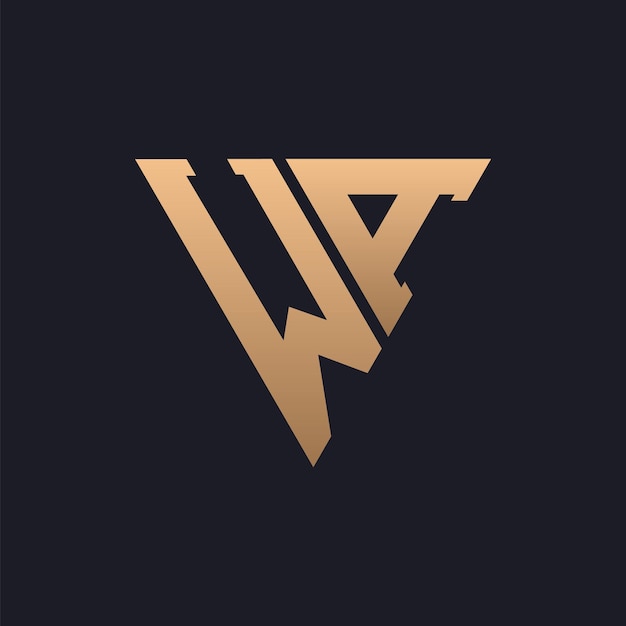Diseño de logotipo de WA Moderno Minimal Elegante y lujoso Logotipo de WA Elegante Triángulo Monograma Letra Diseño de Logotipo WA para la identidad empresarial corporativa de la marca