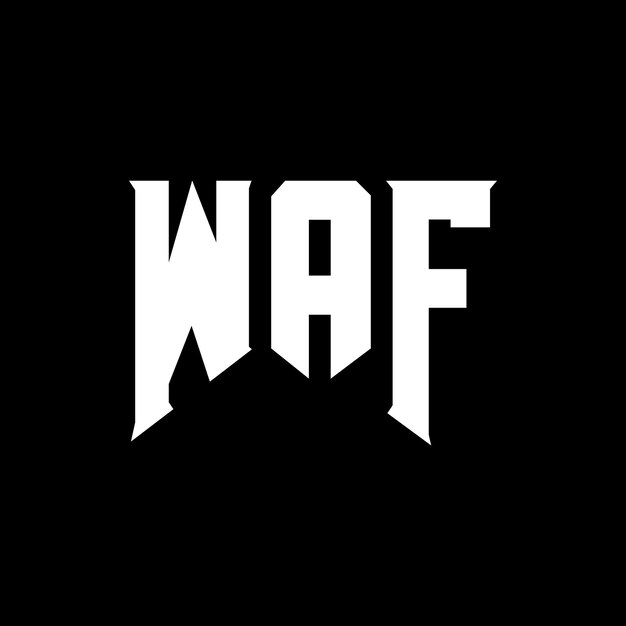 Diseño de logotipo de WAF para una empresa de tecnología WAF diseño de logotipo combinación de colores blanco y negro WAF logotipo WAF vector WAF diseño WAF icono WAF alfabeto WAF tipografía diseño del logotipo