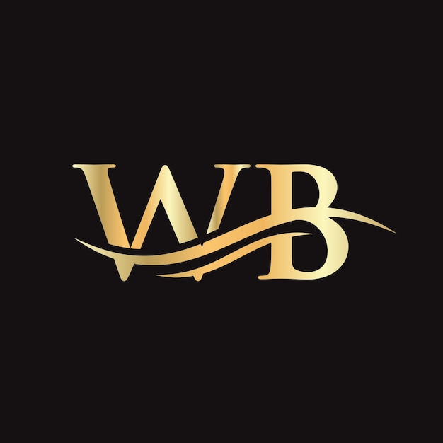 Diseño del logotipo de WB Diseño inicial del logotipo de la letra WB