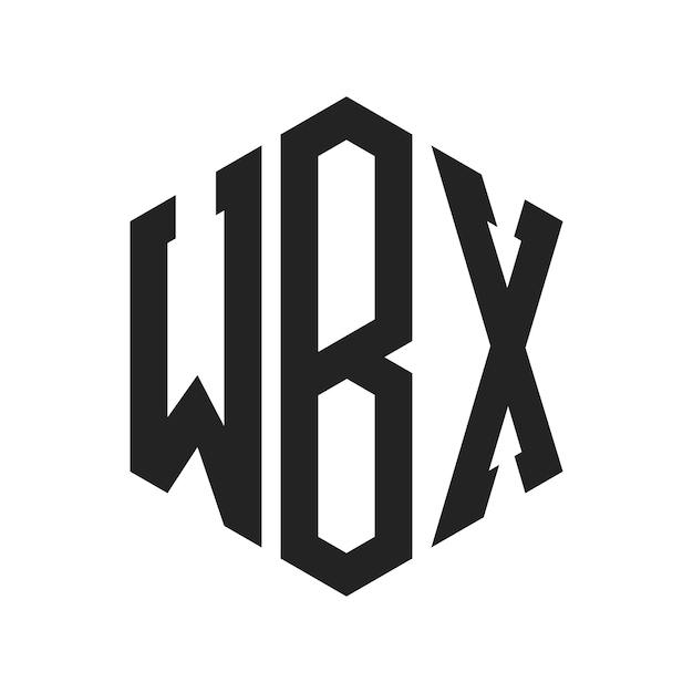 Diseño del logotipo de WBX Letra inicial WBX Monograma Logotipo con forma de hexágono