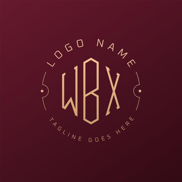Diseño de logotipo WBX de lujo Letra elegante WBX Monograma Logotipo minimalista Poligono plantilla de diseño de logotipo wBX