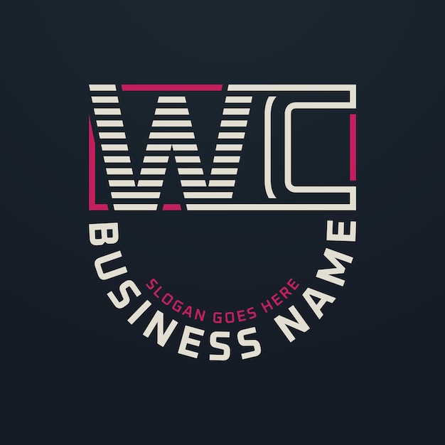 Diseño de logotipo de WC Premium WC Diseño de Logotipo de negocios modernos