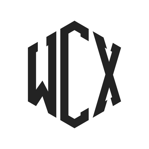 Diseño del logotipo de WCX Letra inicial Monograma de WCX Logotipo con forma de hexágono