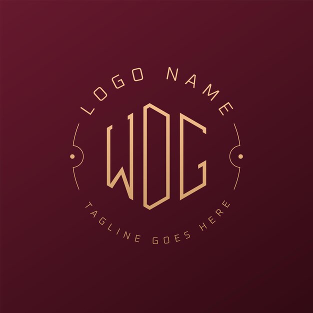 Diseño de logotipo de WDG de lujo Letra elegante WDG Monograma Logotipo minimalista Poligono plantilla de diseño de logotipo WDG