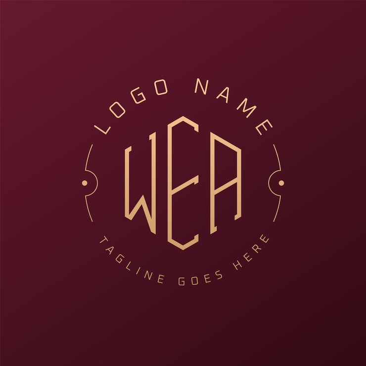 Vector diseño de logotipo de wea de lujo letra elegante wea monograma logotipo minimalista poligono plantilla de diseño de logotipo wea