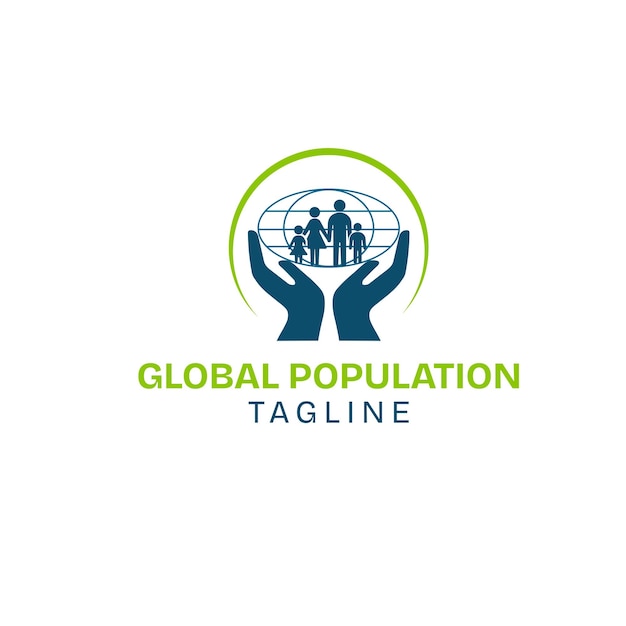 Diseño del logotipo de la web Global Population Globe