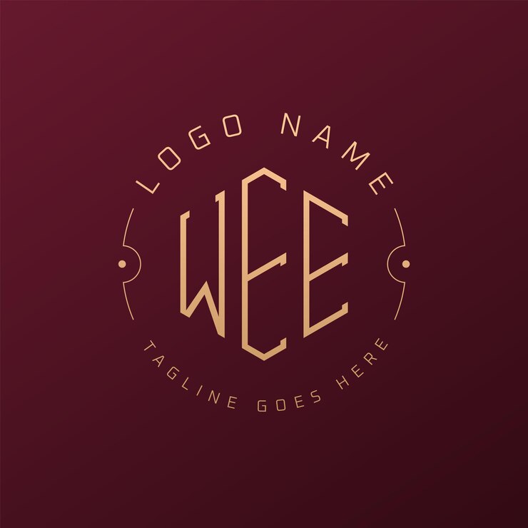 Vector diseño de logotipo wee de lujo letra elegante wee monograma logotipo minimalista poligono wee template de diseño de logotipo