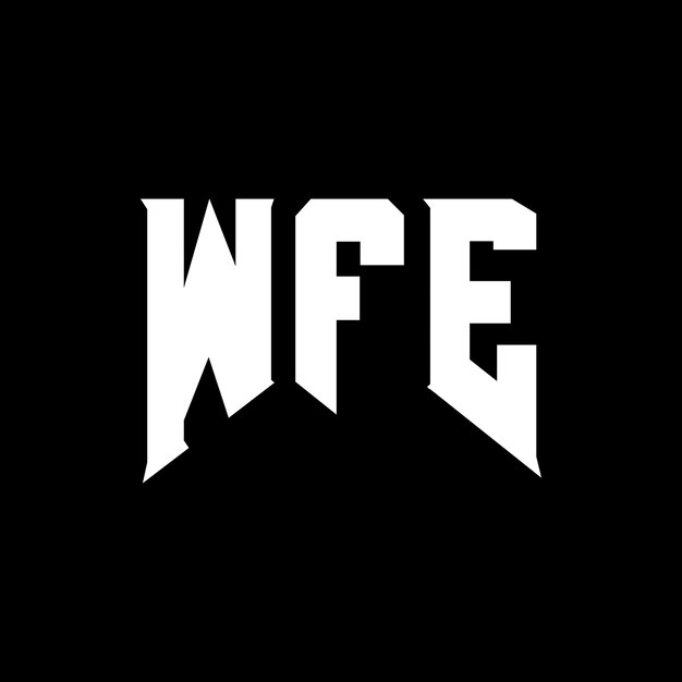 Diseño de logotipo de WFE para una empresa de tecnología WFE diseño de logotipo combinación de colores blanco y negro WFE logotipo WFE vector WFE diseño WFE icono WFE alfabeto WFE tipografía diseño del logotipo