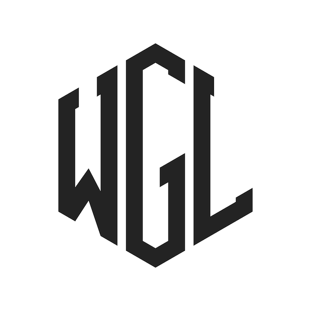 Diseño del logotipo de WGL Letra inicial WGL Monograma Logotipo con forma de hexágono