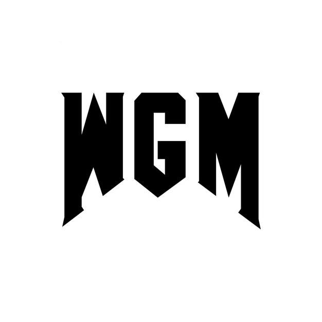 Diseño de logotipo de WGM para una empresa de tecnología WGM diseño de logotipo combinación de colores blanco y negro WGM logotipo WGM vector WGM diseño WGM icono WGM alfabeto WGM tipografía diseño del logotipo