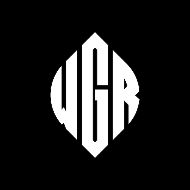El diseño del logotipo de WGR con letras en el círculo con forma de círculo y elipse WGR letras en el elipse con estilo tipográfico Las tres iniciales forman un logotipo de círculo WGR emblema de círculo Monograma abstracto letra marca vector