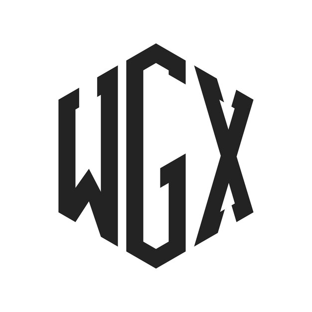 Diseño del logotipo de WGX Letra inicial WGX Monograma Logotipo con forma de hexágono