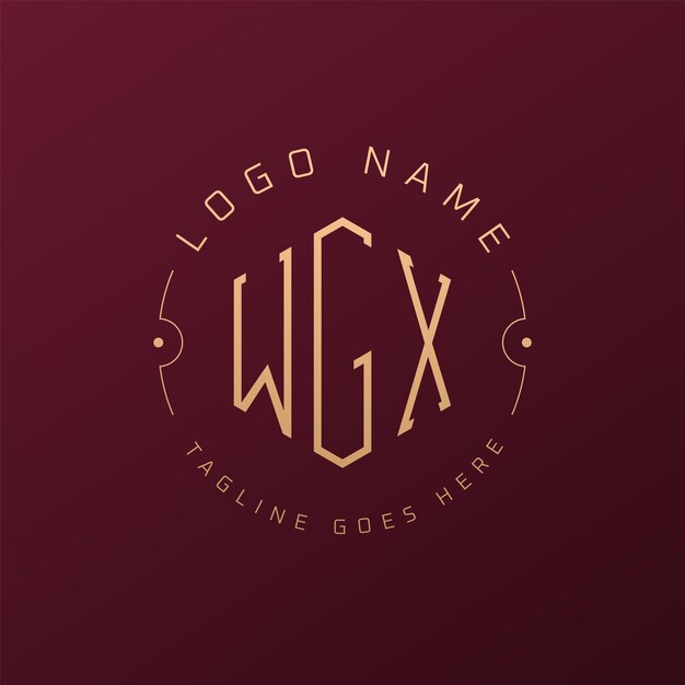 Diseño de logotipo de WGX de lujo Letra elegante Logotipo de monograma WGX Poligono minimalista Template de diseño de logotipo WGX