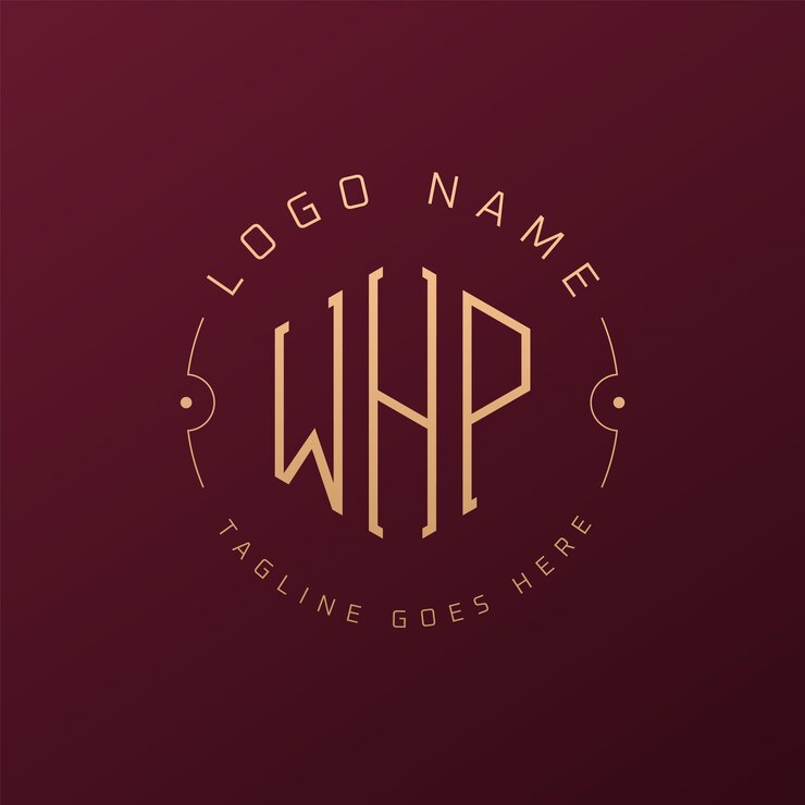 Vector diseño de logotipo whp de lujo letra elegante logotipo whp monograma poligono minimalista template de diseño de logotipo de whp