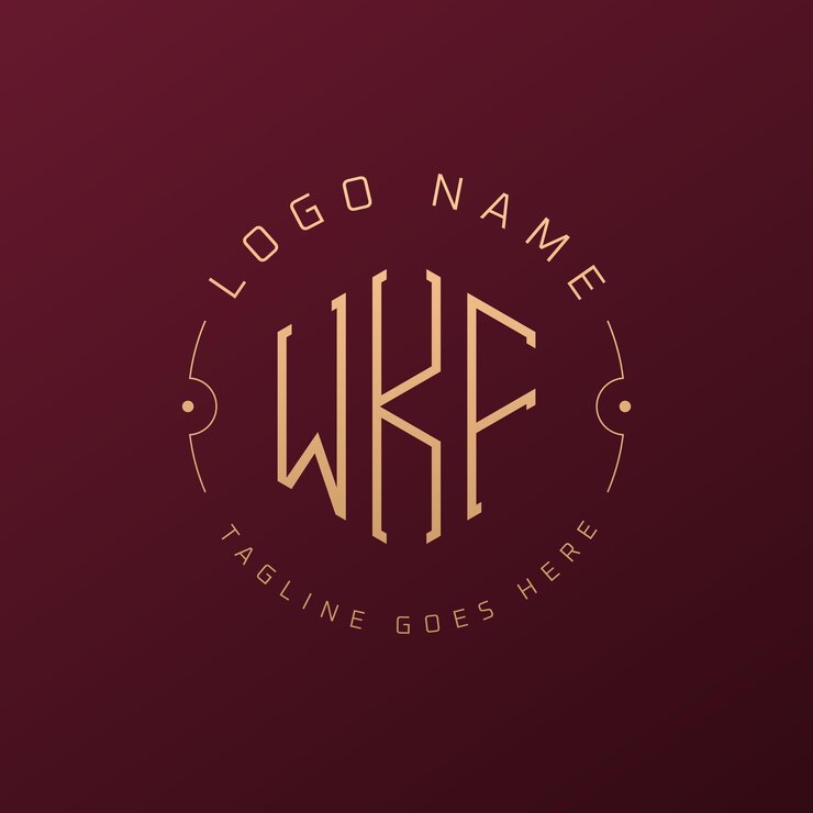 Vector diseño de logotipo de wkf de lujo letra elegante wkf monograma logotipo minimalista poligono plantilla de diseño de logotipo wkf