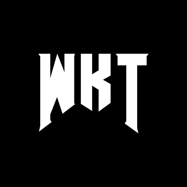 Diseño de logotipo de WKT para una empresa de tecnología Diseño del logotipo WKT combinación de colores blanco y negro Logotipo WKT vector diseño WKT icono WKT alfabeto WKT tipografía diseño del logotipo