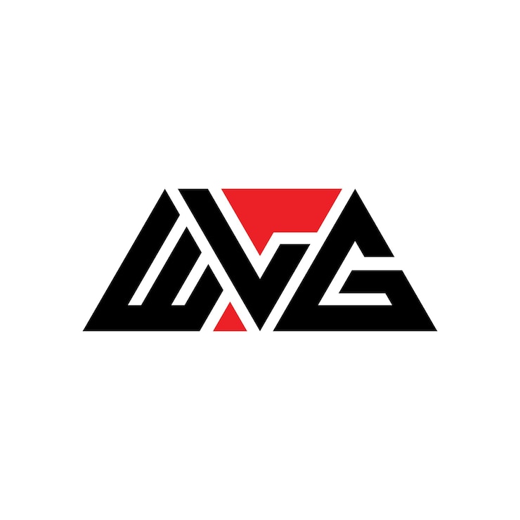 Vector diseño de logotipo de wlg con letras triangulares en forma de triángulo diseño de diseño de logotipo triangular wlg con monograma wlg triángulo vectorial plantilla de logotipo con color rojo wlg logotipo triangular simple elegante y lujoso logotipo wlg
