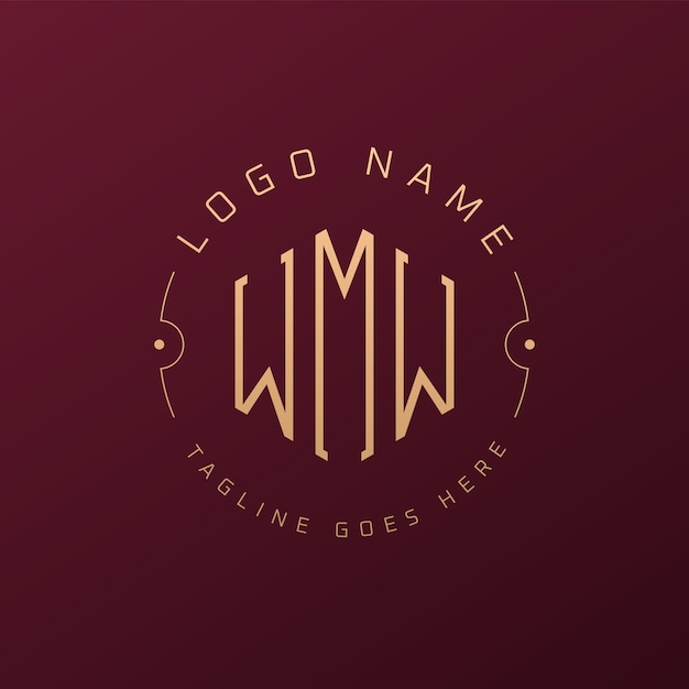 Diseño de logotipo WMW de lujo Letra elegante Logotipo WMW monograma Poligono minimalista Template de diseño de logotipo wMW