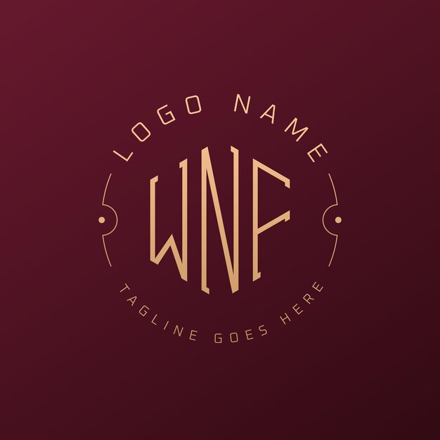 Diseño de logotipo de WNF de lujo Letra elegante WNF Monograma Logotipo minimalista Poligono plantilla de diseño de logotipo WNF
