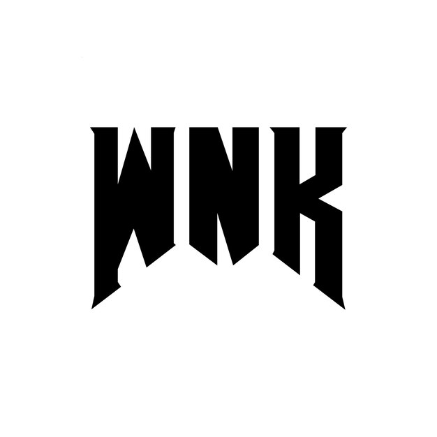 Diseño de logotipo de WNK para la empresa de tecnología WNK diseño de logotipo combinación de colores blanco y negro WNK logotipo WNK vector WNK diseño WNK icono WNK alfabeto WNK tipografía diseño del logotipo