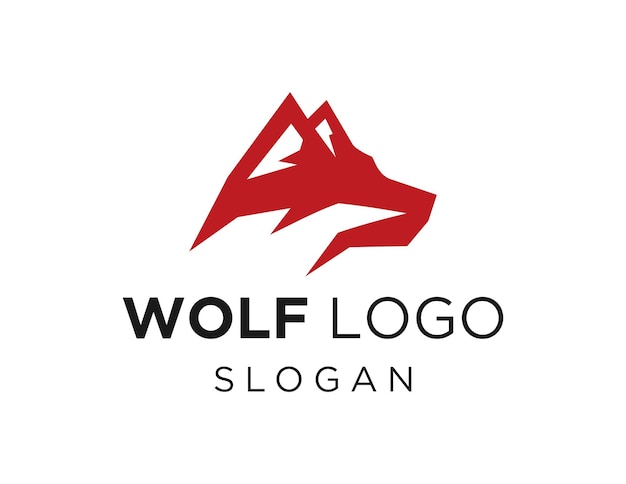 Vector diseño del logotipo de wolf creado utilizando la aplicación corel draw 2018 con un fondo blanco