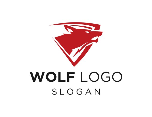 Diseño del logotipo de Wolf creado utilizando la aplicación Corel Draw 2018 con un fondo blanco