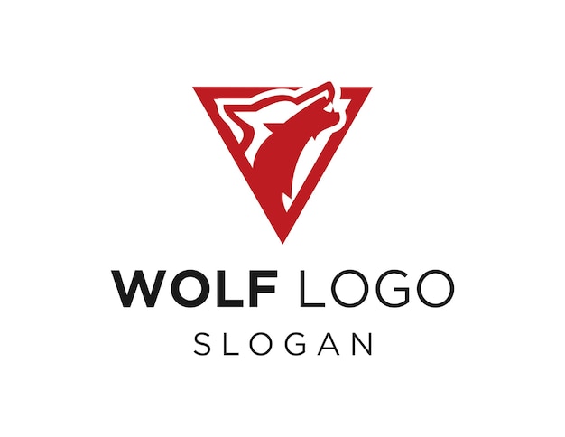 Diseño del logotipo de Wolf creado utilizando la aplicación Corel Draw 2018 con un fondo blanco