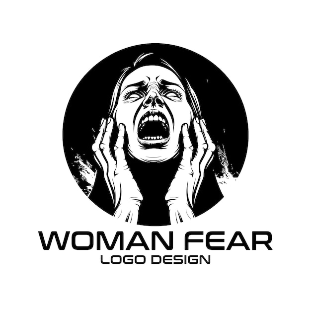 Vector diseño del logotipo de woman fear vector