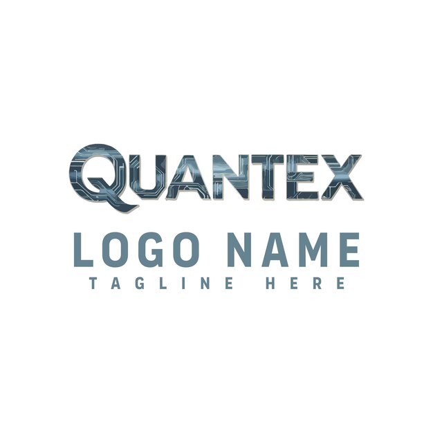 Diseño del logotipo de Wordmark para una empresa tecnológica llamada Quantex