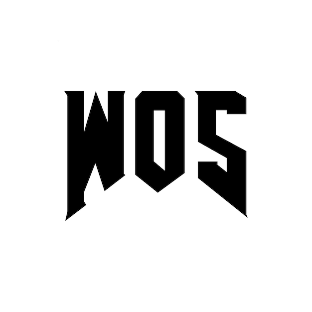 Diseño de logotipo de WOS para una empresa de tecnología WOS diseño de logotipo combinación de colores blanco y negro WOS logotipo WOS vector WOS diseño WOS icono WOS alfabeto WOS tipografía diseño del logotipo