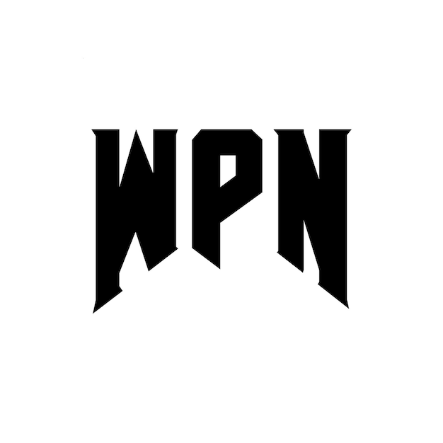 Diseño de logotipo de WPN para una empresa de tecnología WPN diseño de logotipo combinación de colores blanco y negro WPN logotipo WPN vector WPN diseño WPN icono WPN alfabeto WPN tipografía diseño del logotipo
