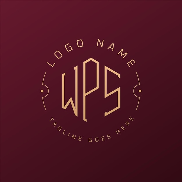Diseño de logotipo WPS de lujo Letra elegante Logotipo WPS monograma Poligono minimalista Template de diseño de logotipo wps