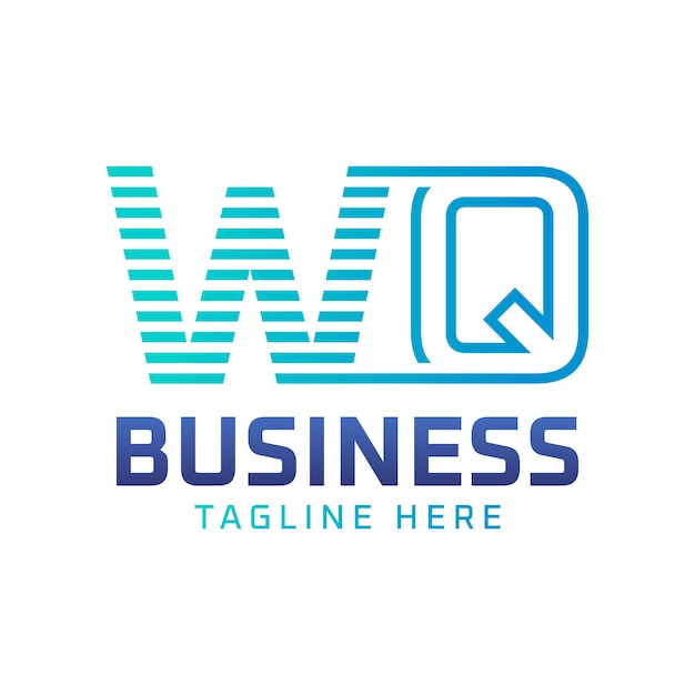 Diseño del logotipo WQ Letra moderna elegante Logotipo WQ para empresas