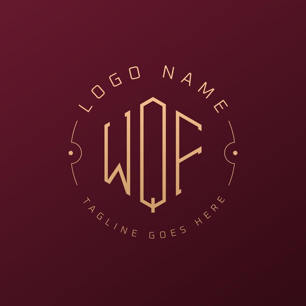 Diseño de logotipo WQF de lujo Letra elegante WQF Monograma Logotipo minimalista Poligono plantilla de diseño de logotipo wQF