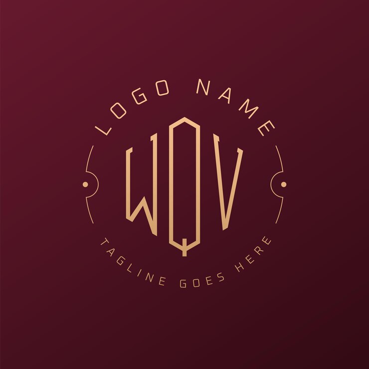 Vector diseño de logotipo wqv de lujo letra elegante wqv monograma logotipo minimalista poligono plantilla de diseño de logotipo wqv