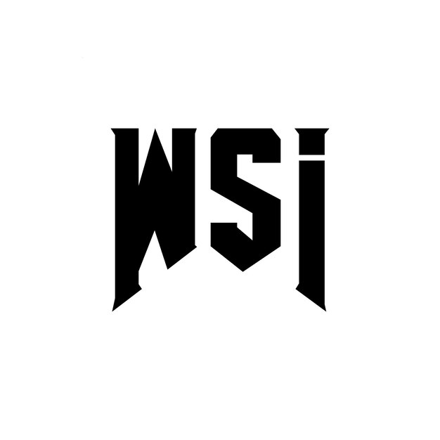 Diseño de logotipo de WSI para una empresa de tecnología WSI diseño de logotipo combinación de colores blanco y negro WSI logotipo WSI vector WSI diseño WSI icono WSI alfabeto WSI tipografía diseño del logotipo