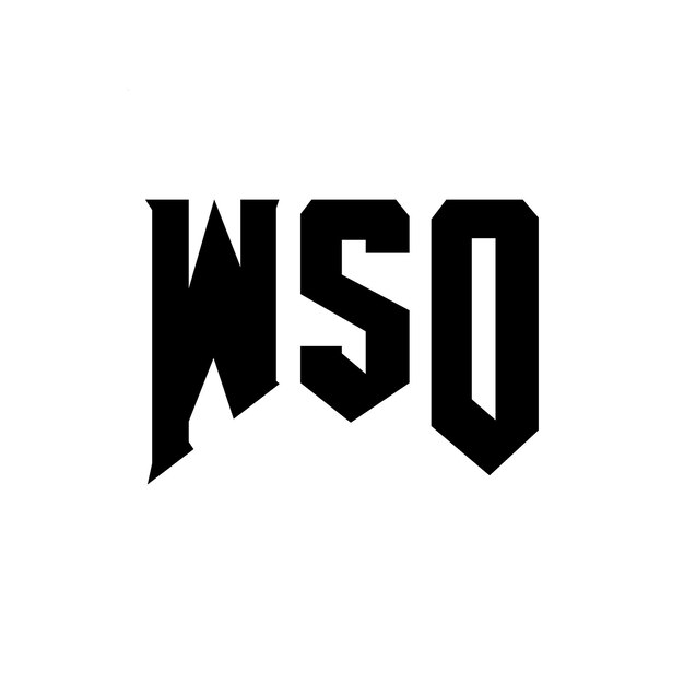 Diseño de logotipo de WSO para una empresa de tecnología WSO diseño de logotipo combinación de colores blanco y negro WSO logotipo WSO vector WSO diseño WSO icono WSO alfabeto WSO tipografía diseño del logotipo