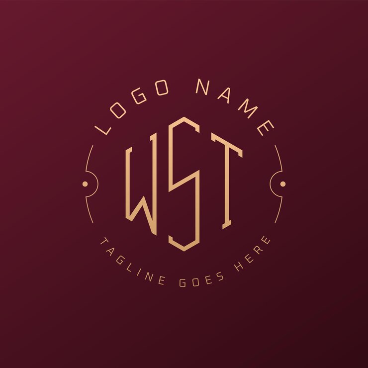 Vector diseño de logotipo wst de lujo letra elegante logotipo wst monograma poligono minimalista template de diseño de logotipo wst