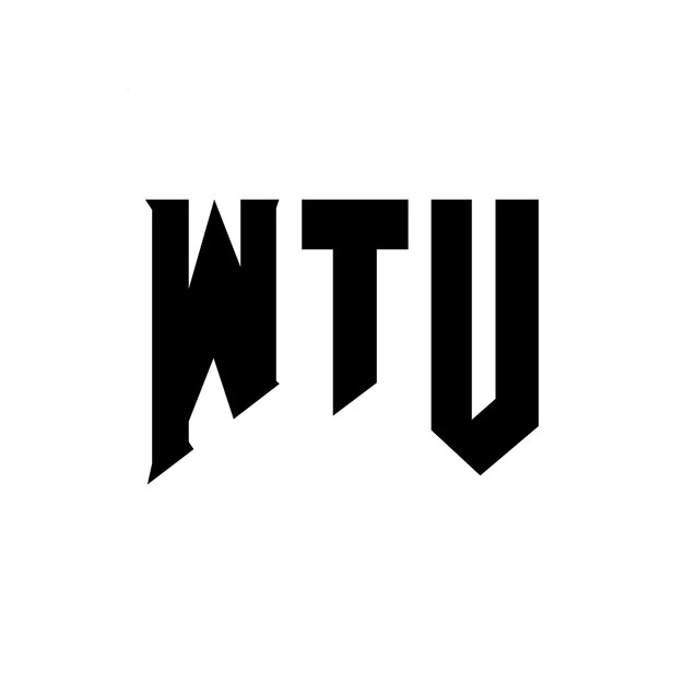 Diseño de logotipo de WTU para una empresa de tecnología Diseño de Logotipo WTU combinación de colores blanco y negro WTU logotipo WTU vector WTU diseño WTU icono WTU alfabeto WTU tipografía diseño de logotipo