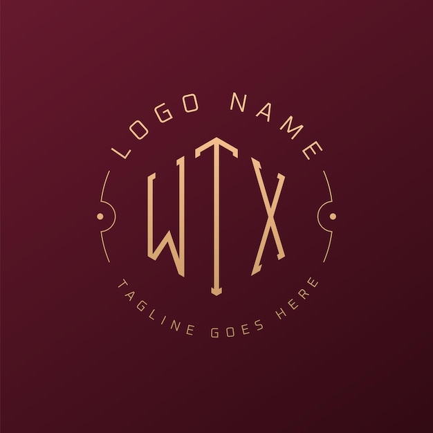 Diseño de logotipo WTX de lujo Letra elegante WTX Monograma Logotipo minimalista Poligono plantilla de diseño de logotipo wTX