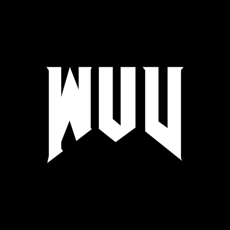 Vector diseño de logotipo de wuv para una empresa de tecnología diseño del logotipo wuv combinación de colores blanco y negro logotipo wuv vector diseño wuv icono wuv alfabeto wuv tipografía diseño del logotipo